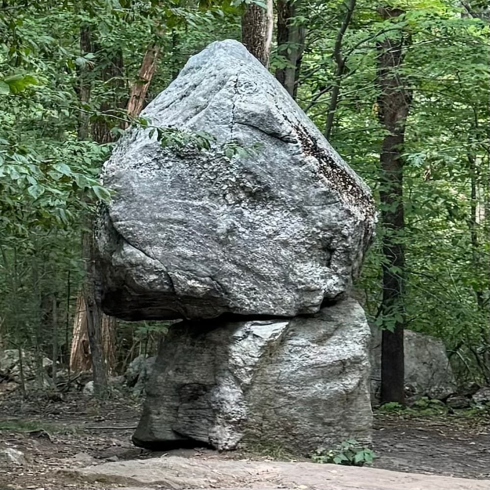 photo of Balance Rock at Mt Wachusett